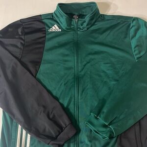 Adidas Basketball Green Zip Up. Emerald Green Size XL